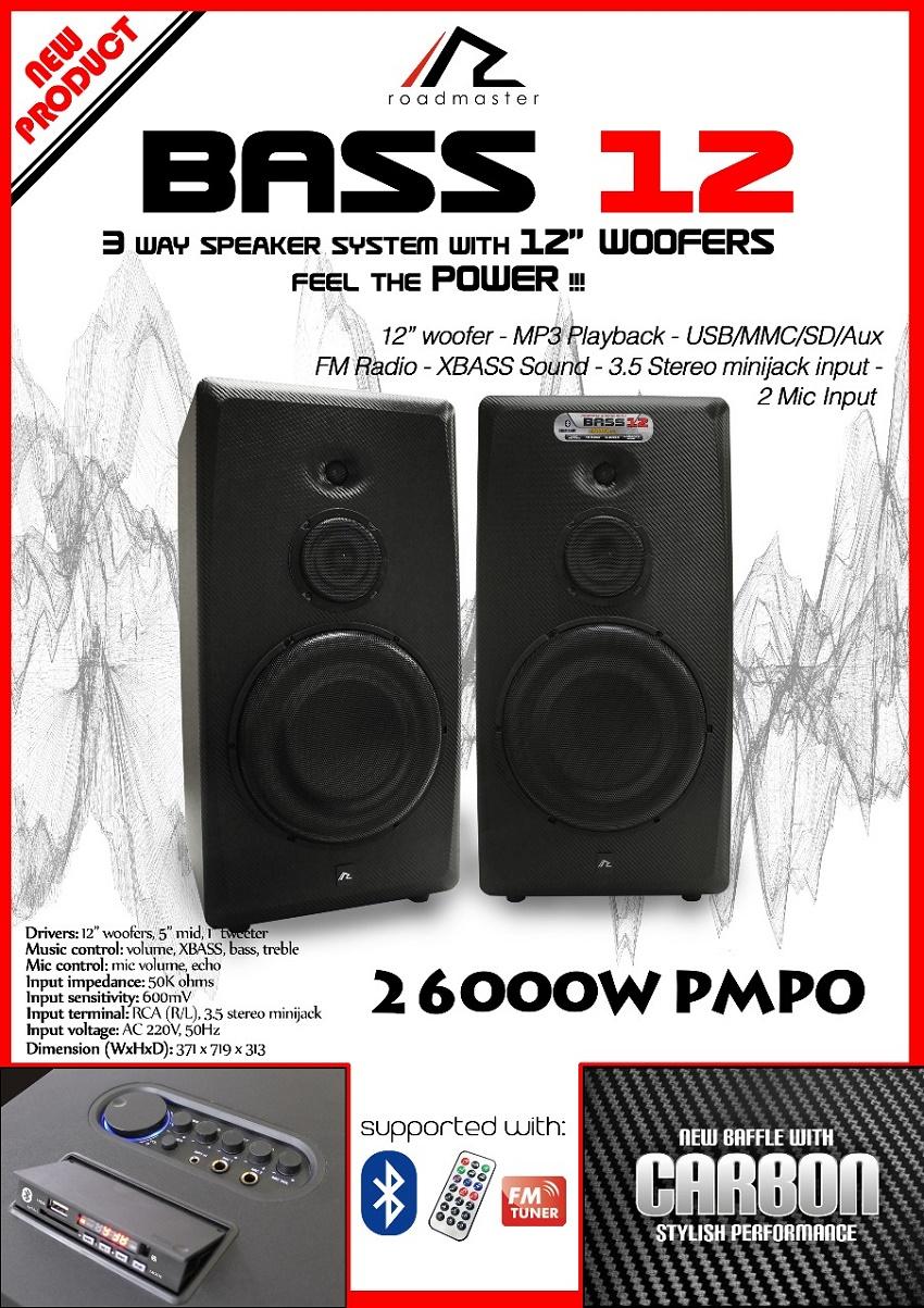 Roadmaster Bass-12 - 3Way Speaker Aktif 