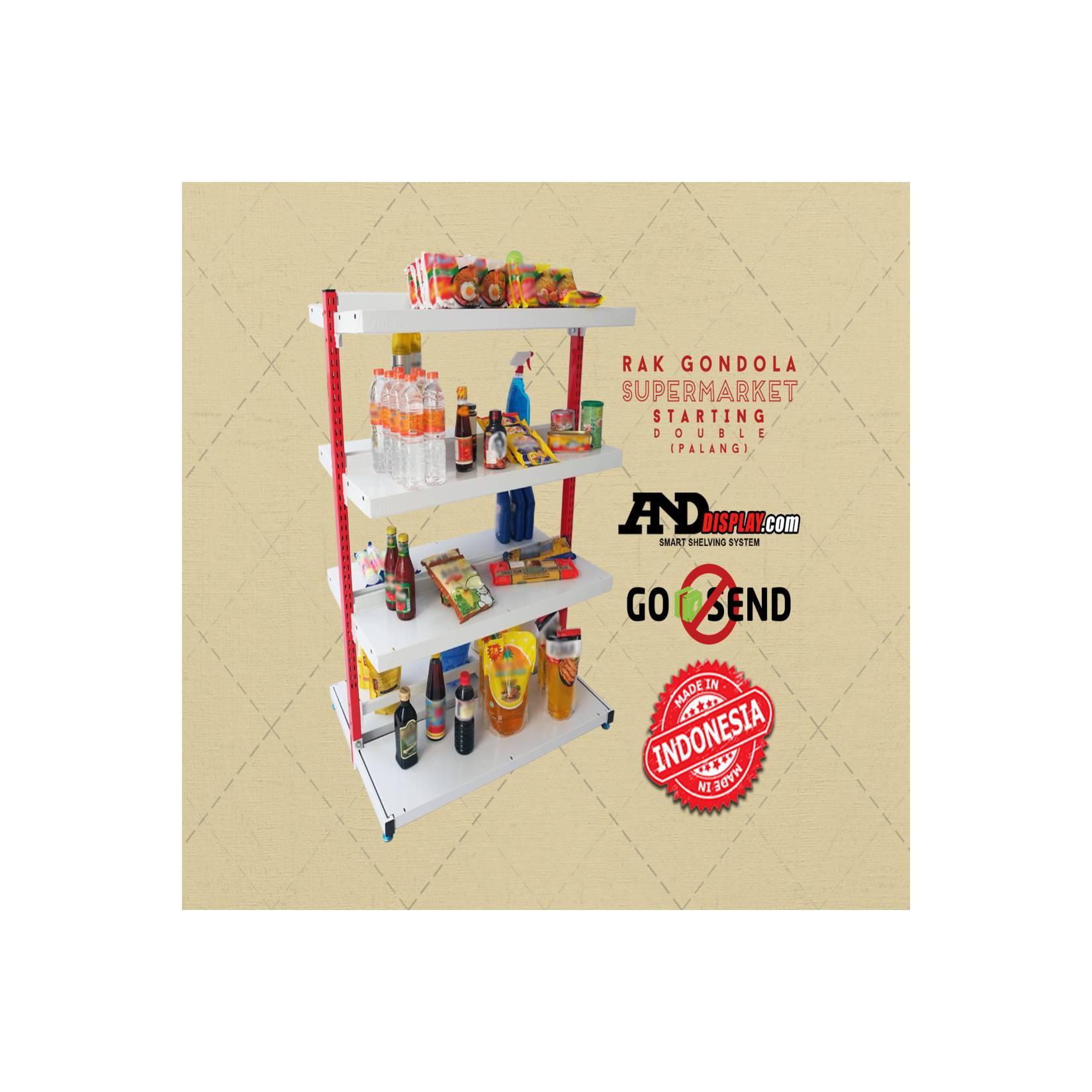 RAK SUPERMARKET START DOUBLE PLG T.150CM S 30CM MINIMARKET GONDOLA