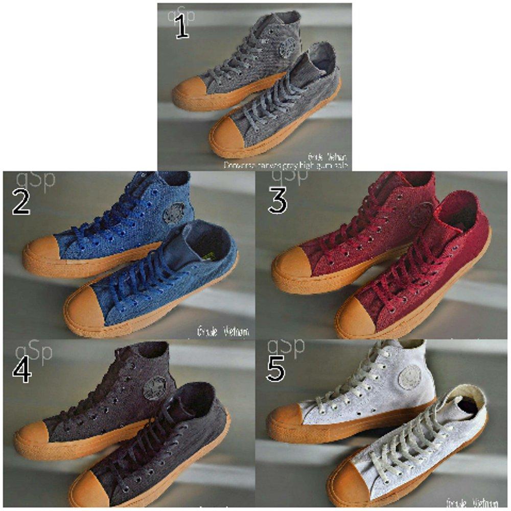 Jual sepatu converse canvas sol gum high Fashion