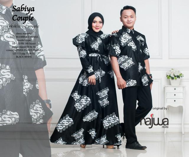 Busana Muslim Couple Sabiya - Gamis Batik Sarimbit by Najwa