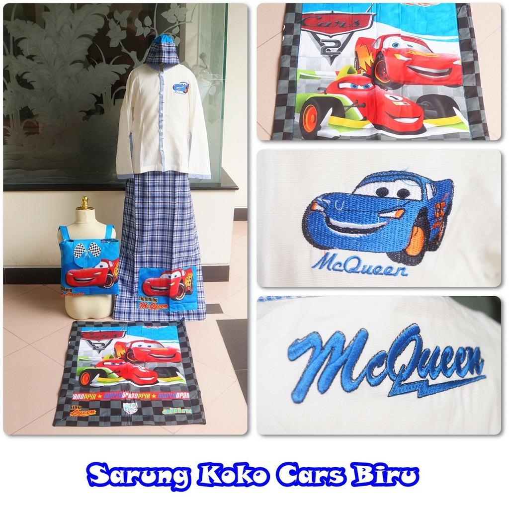 Sarko (Sarung Koko Anak Karakter ) Cars Biru