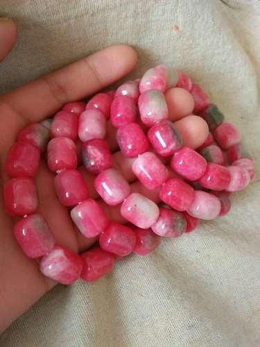 Alami Taiwan Taohua Giok Barel Manik Gelang Merah dan Hijau Gemstone Gelang Pria dan Wanita Model Lotus Giok Gelang Pasangan -Internasional