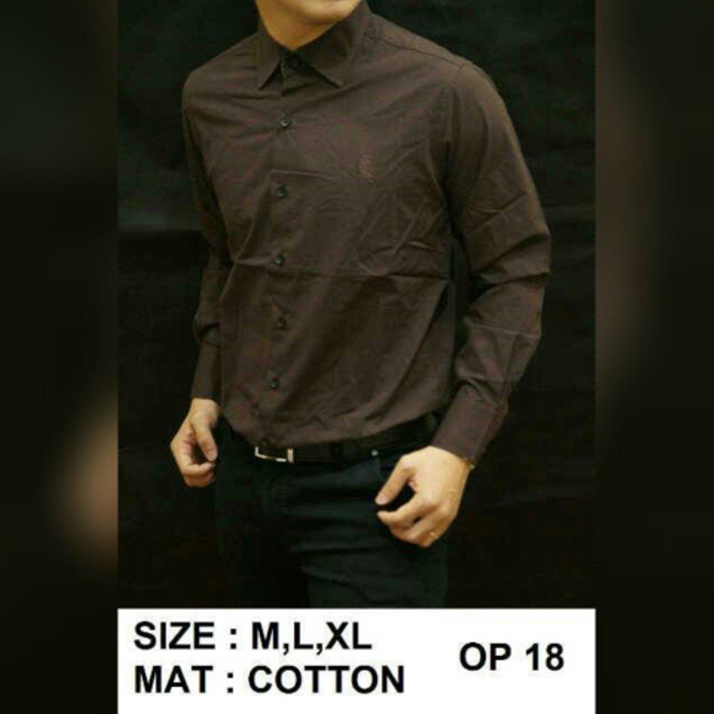 Baju Kemeja Polos SlimFit OP18. ( fashion pria baju batik slimfit modern panjang pendek hem jaket sweater kaos oblong shirt seragam kantor santai pesta celana jeans blazer couple dress pakaian muslim gamis) di lapak New Trendy newtrendy