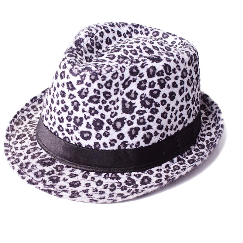 Topi Wol Topi Bulat Korea Modis Gaya Motif Macan Tutul (Kopi-Bagian Sabuk)