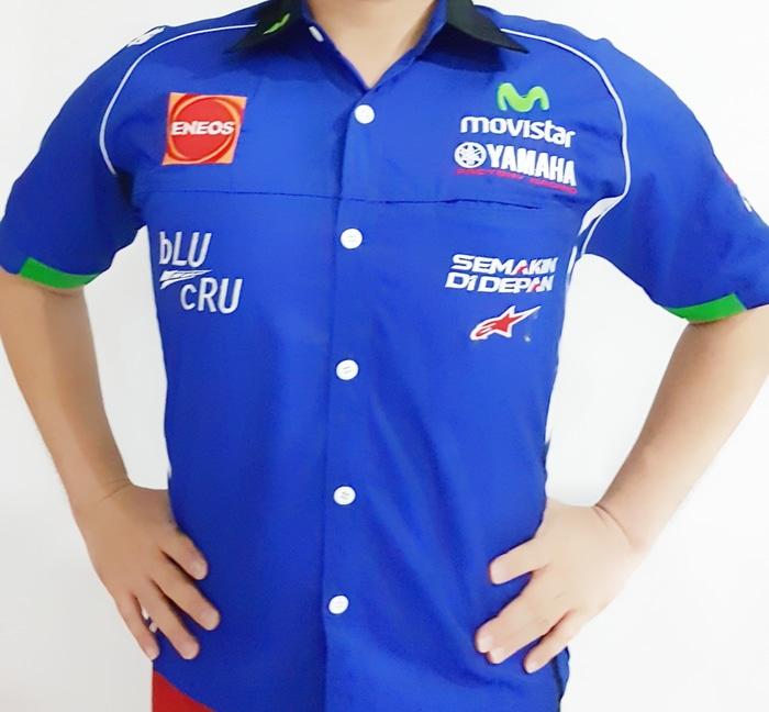 Baju Seragam Otomotif Yamaha, Baju Komunitas Moto GP, Kemeja Bordir F1