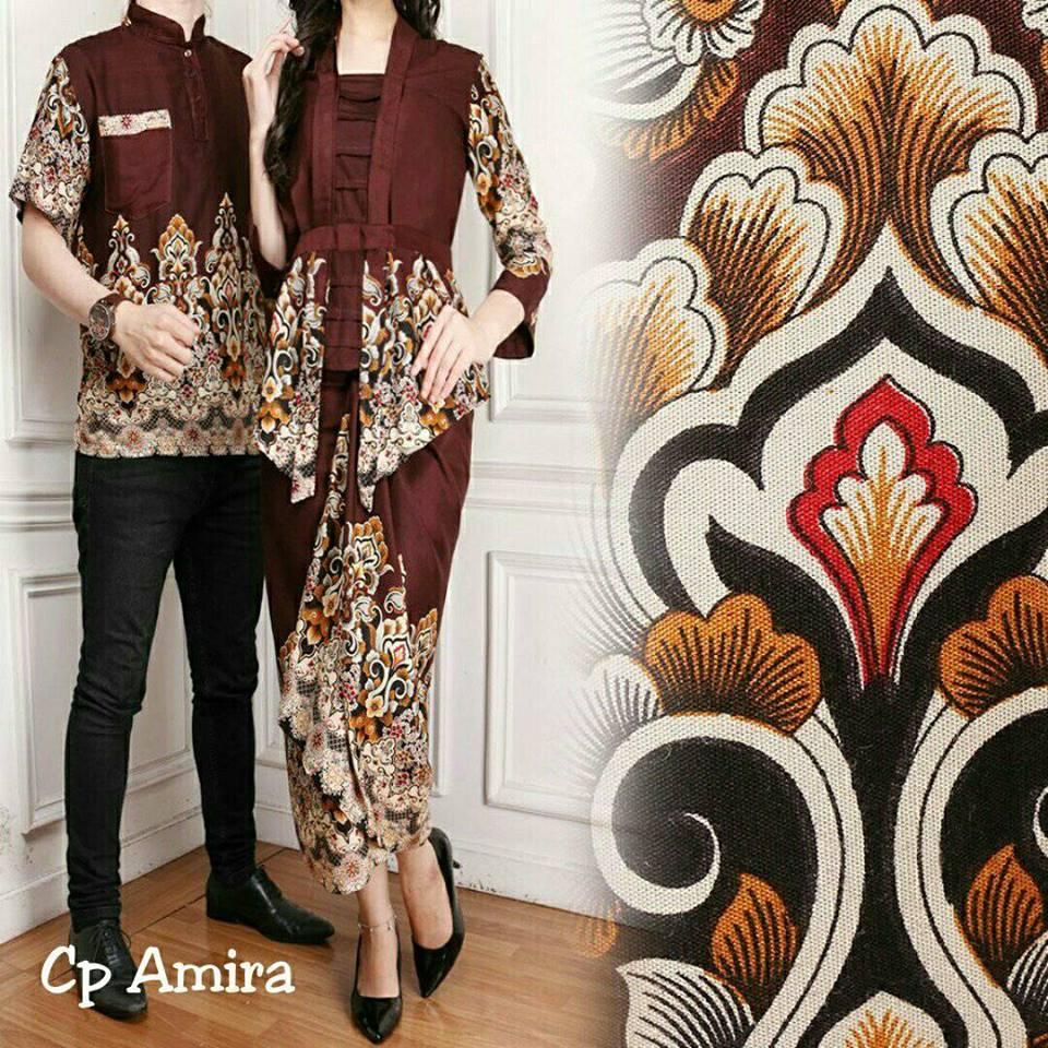 FASHION FLOWER-BAJU COUPLE BAJU PASANGAN FASHION COUPLE MUSLIM WEAR COWOK DAN CEWEK BUSANA MUSLIM COUPLE BATIK BAJU COUPLE BUSANA MUSLIM AMIRA (COWOK DAN CEWEK)-TERSEDIA 2 WARNA