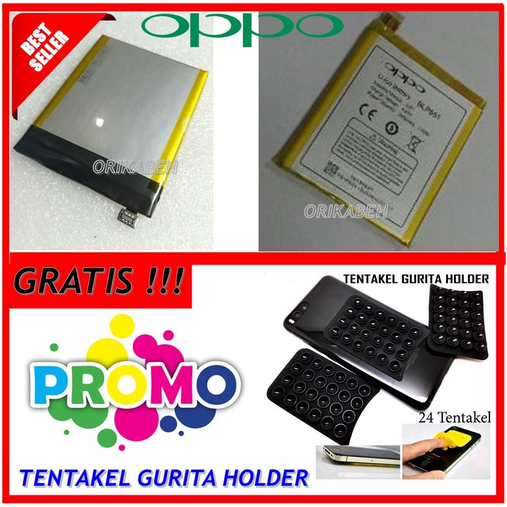 Oppo Baterai / Battery BLP587 For Oppo R1 X Original - Kapasitas 2420mAh + Gratis Holder Gurita ( orikabeh )