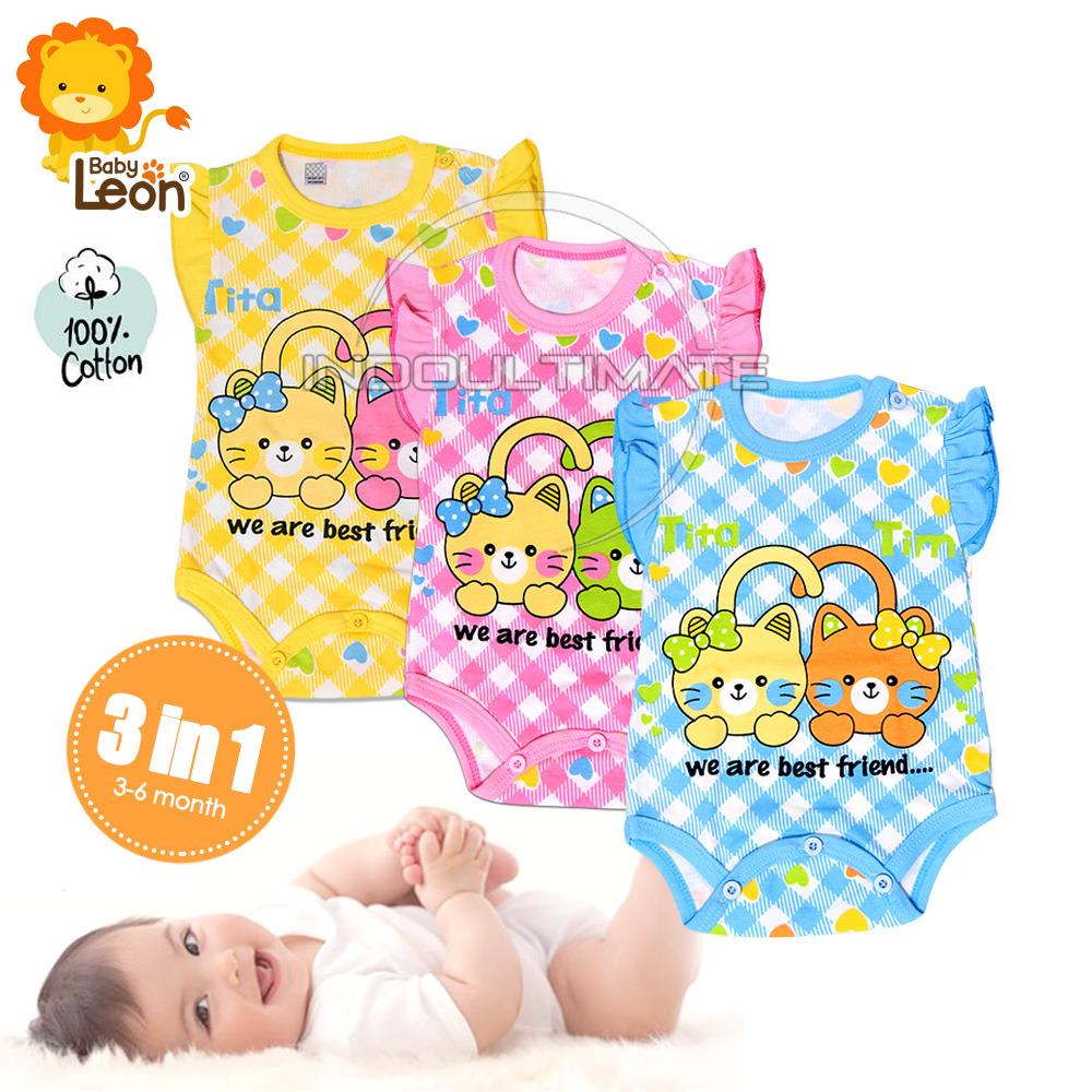 PREMIUM BAJU BAYI Bodysuit 3 in 1 Cotton 100% Lembut BC-01-2 MOTIF RANDOM / Baju Bayi anak perempuan laki laki / Pakaian bayi / Perlengkapan bayi