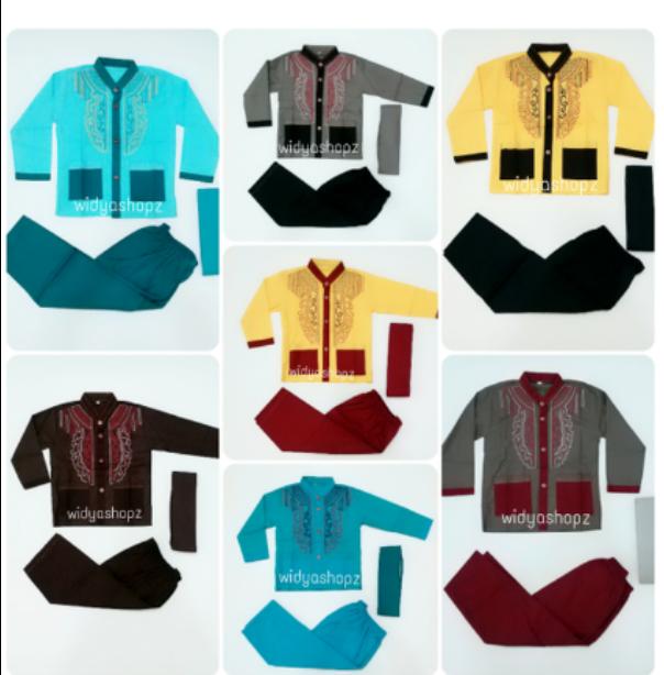 pakaian, baju koko, muslim, setelan, anak laki-laki, cowok, set peci