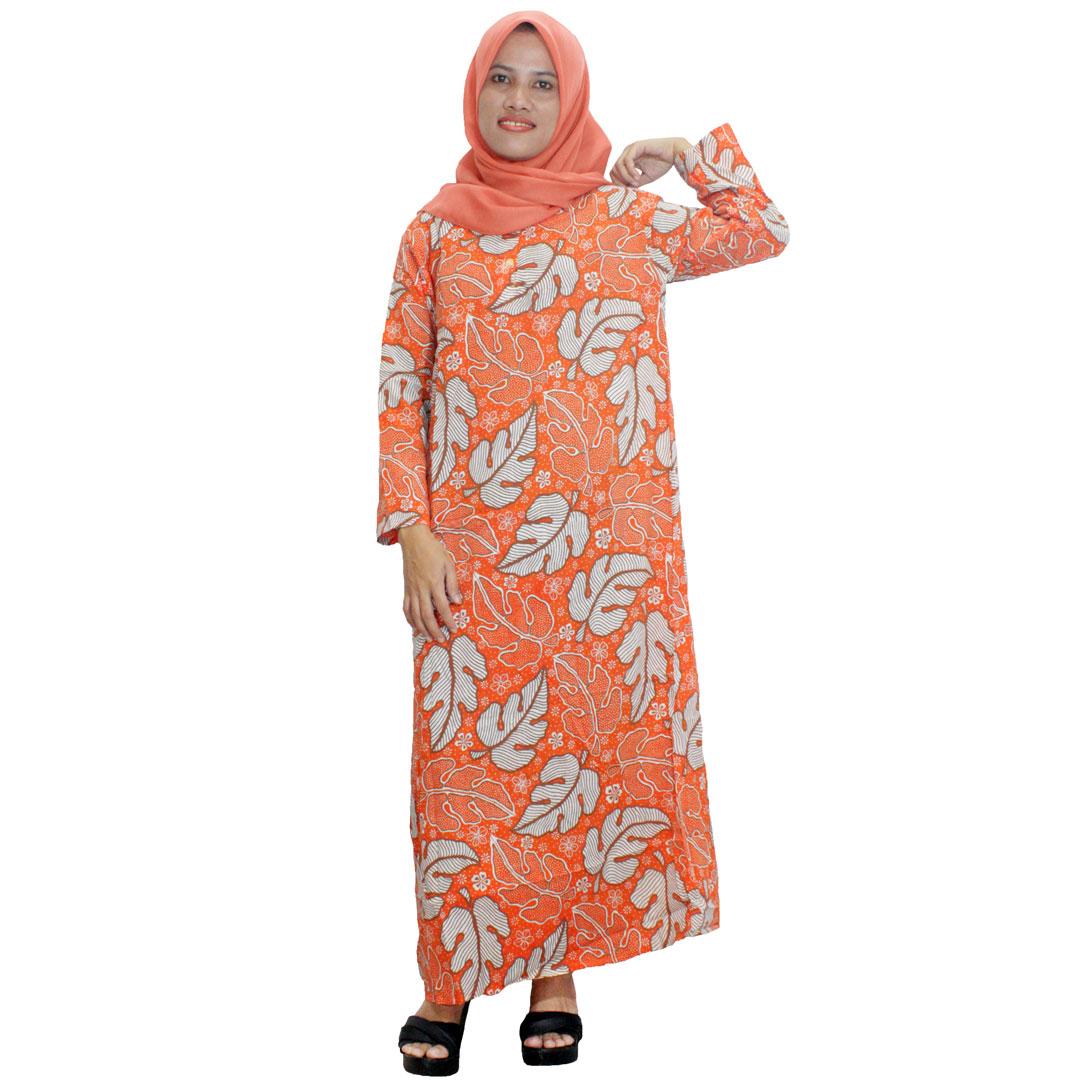 Longdres Batik, Daster Lengan Panjang Batik, Baju Tidur, Piyama, Kancing, Daster Bumil, Busui (LPT001-24) Batik Alhadi
