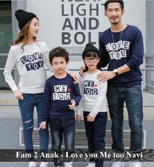 FamilyCouple Kaos Couple Keluarga Baju Family Keren Love You Me Too Navi