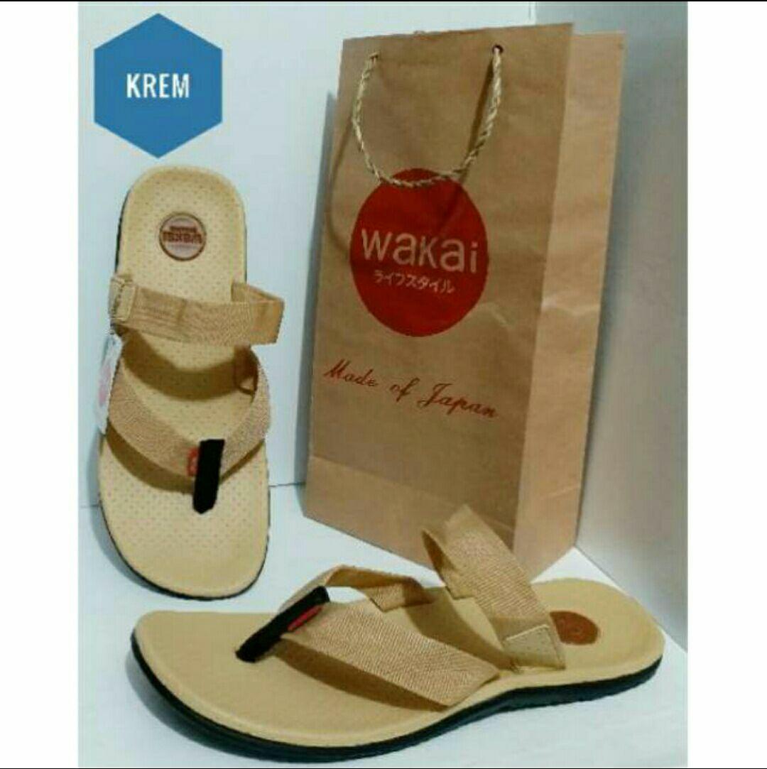 Sandal jepit wakai cream