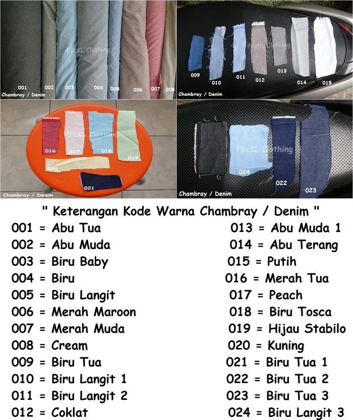 Bahan Kain Jeans Denim Chambray Gamis Terusan Dress Baju Panjang Katun