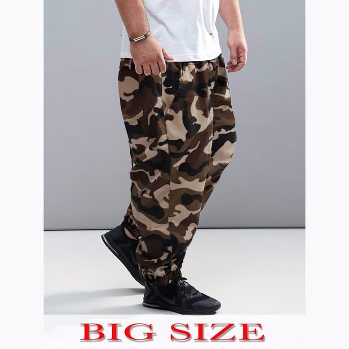 Fasgro Celana joger training Panjang Pria BIG SIZE - Army men Jumbo