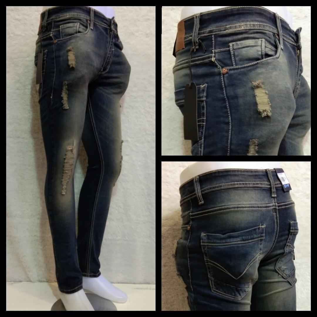 celana jeans panjang pria sobek distro treandy
