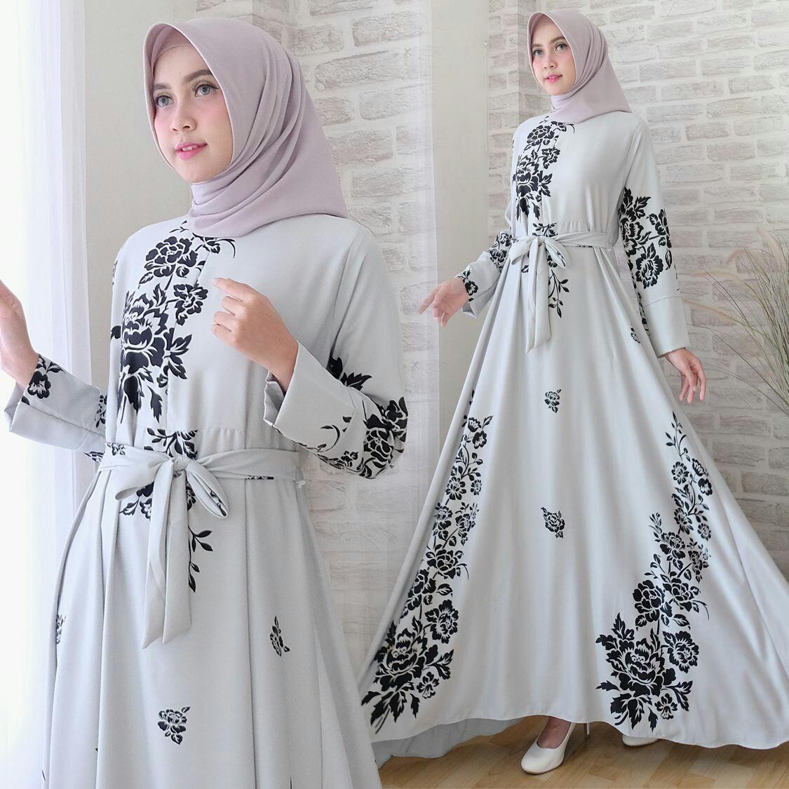 Snowshop Gamis Syari Zeria - Baju Muslim / Fashion Wanita / Baju wanita / Baju Gamis / Busui / Gaun / Maxmara / XL / Jumbo / Syari