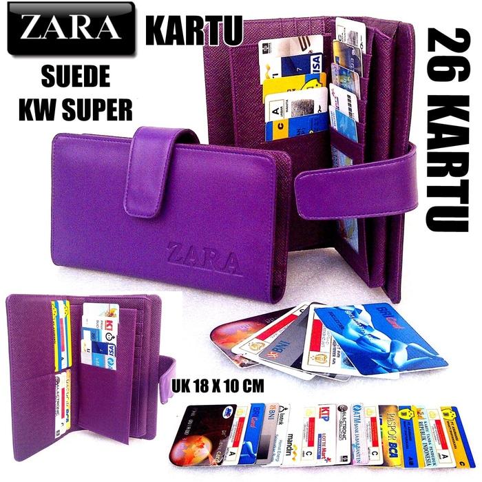 DOMPET KARTU WANITA KULIT SHOPING CARD ZARA UNGU - ytgVBJ
