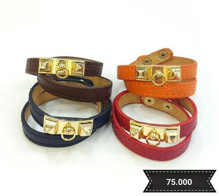 Gelang - CDC Center Hermes 1 Inch Leather Bracelet