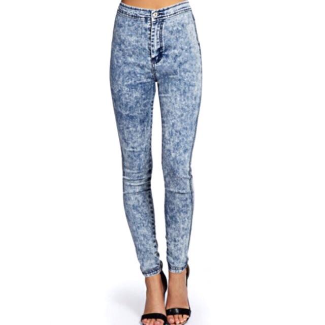 JUAL RUGI!! SALE PROMO HIGHWAIST DISCO ACID SKINNY JEANS CELANA PANJANG MISSHOTTY BANGKOK WANITA