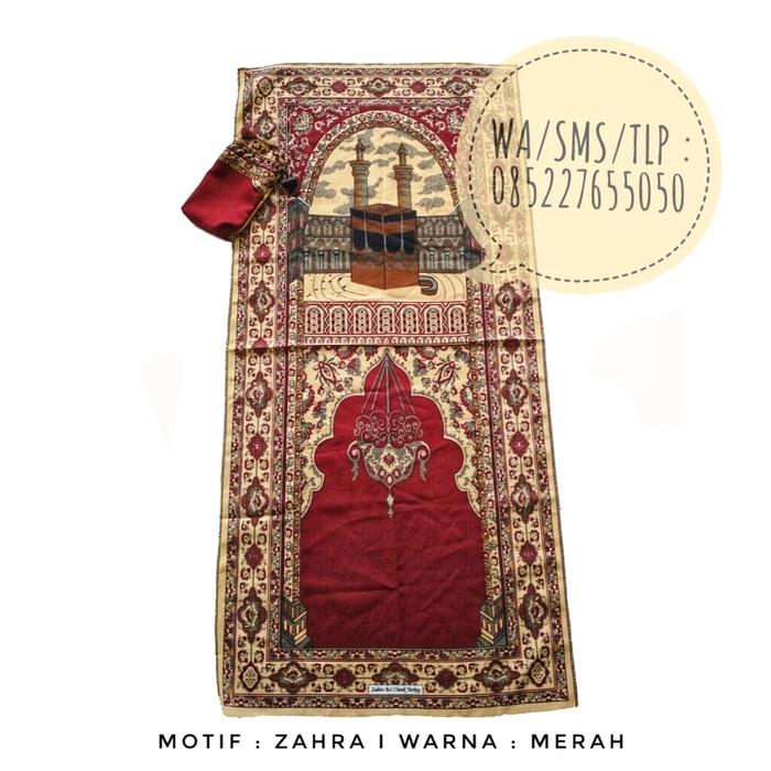 Sajadah Lipat Motif Zahra Merah
