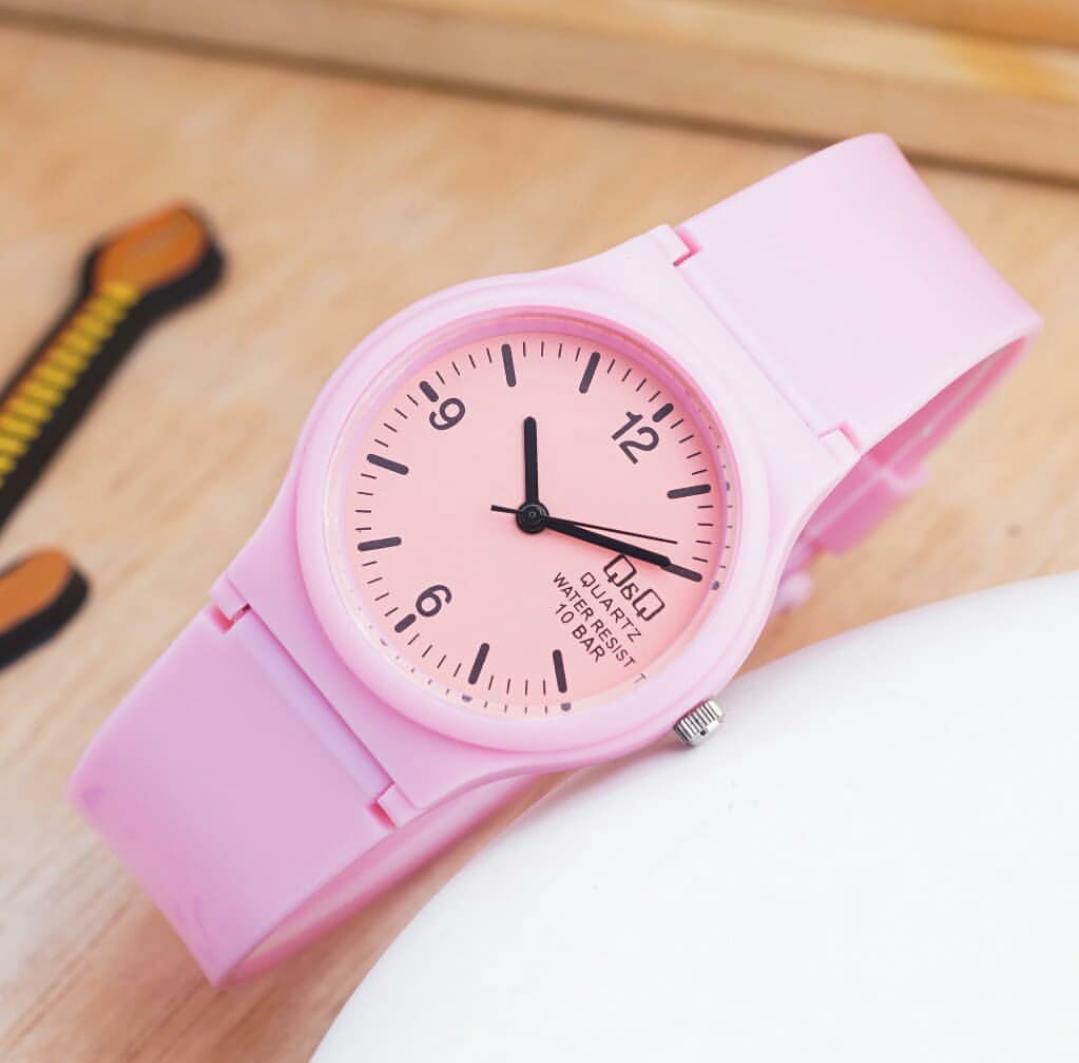 QQ Original - Q&Q Jam Tangan Wanita/Remaja/Anak - Desain Kasual - Tali Karet - Anti Air