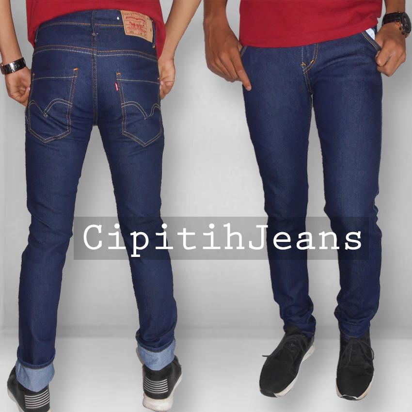 Celana Jeans Pria Skinny Fit Stretch - Navy
