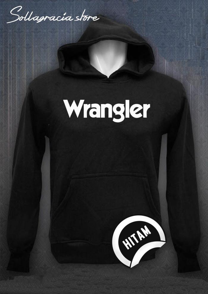 JAKET SWEATER HOODIE JUMPER WRANGLER HITAM