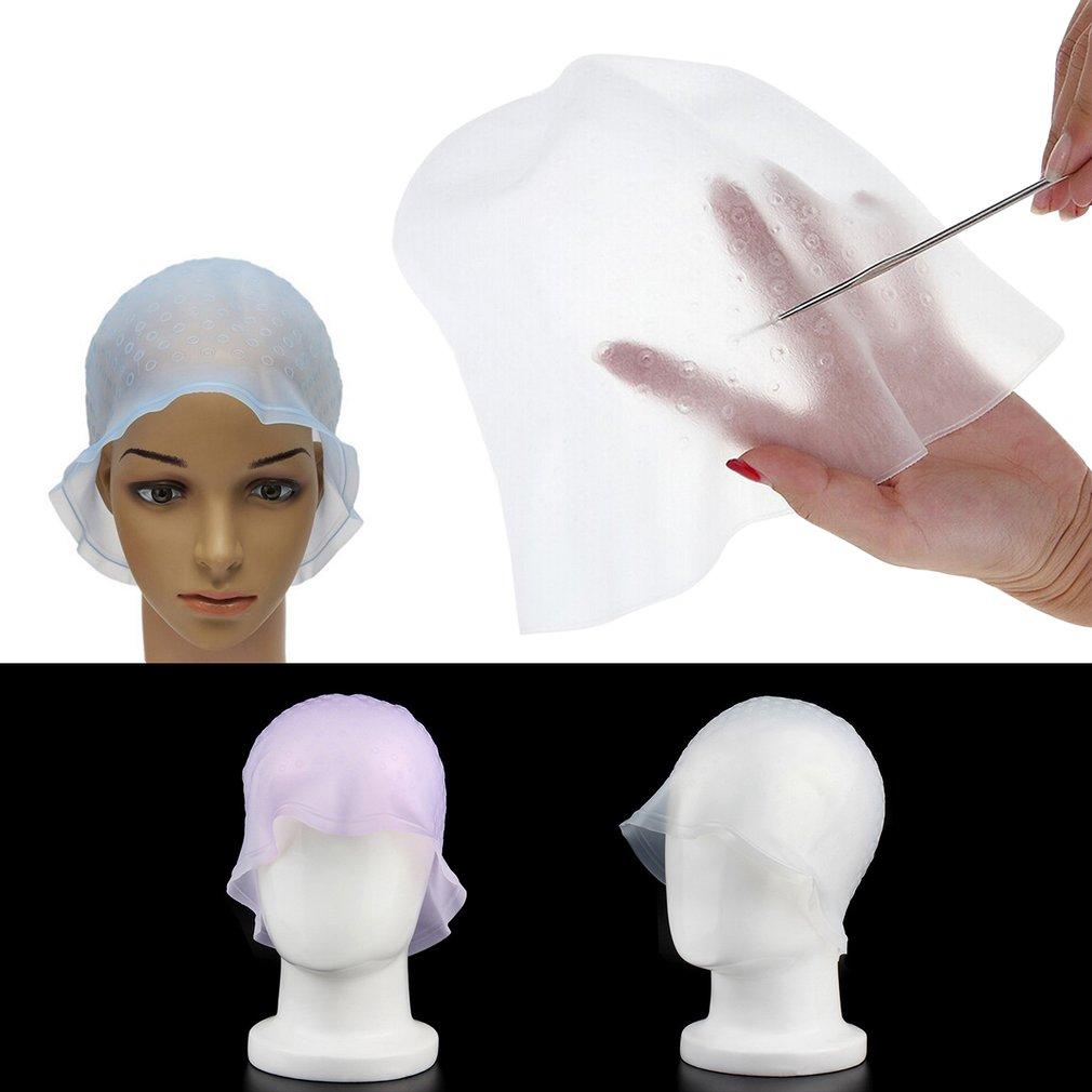 Dapat Digunakan Kembali Silikon Rambut Colouring Highlighting Dye Tutup Frosting Tipping Dye Topi