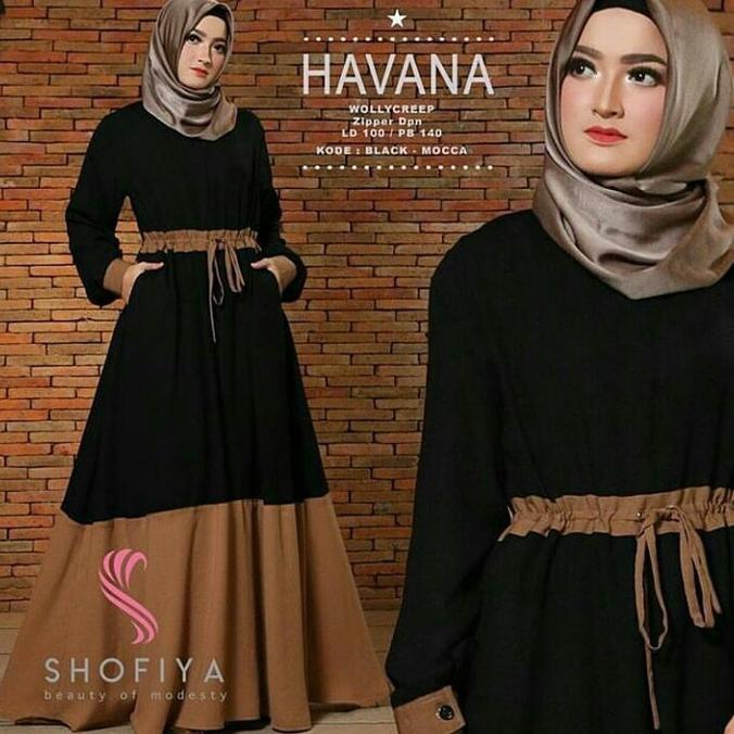 Havana Dress Syari / Gamis Balotelli / Gamis Jumbo / Baju Murah Ghtpoef