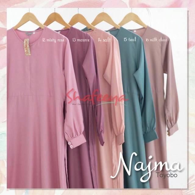Gamis Najma Toyobo Warna PASTEL By Shafeeya