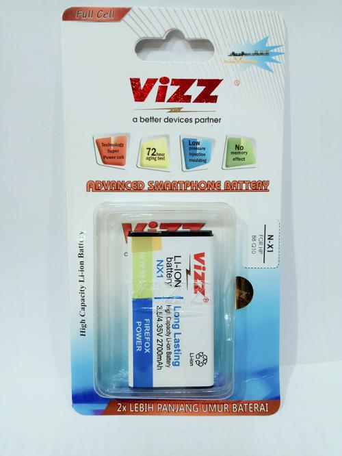 Vizz Battery Batt Baterai Double Power Vizz Blackberry BB NX1 Q10 2700 Mah.