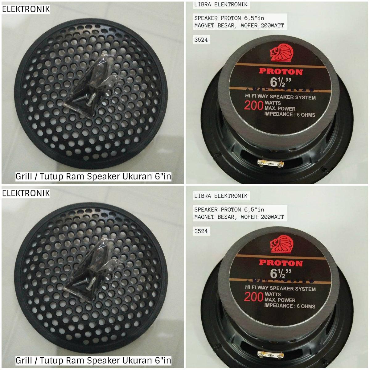 Paket 2 Speaker Proton 6.5 Inch & 2 Ram Speaker 6.5 Inch Bonus Capit Ram Speaker Dan Baut