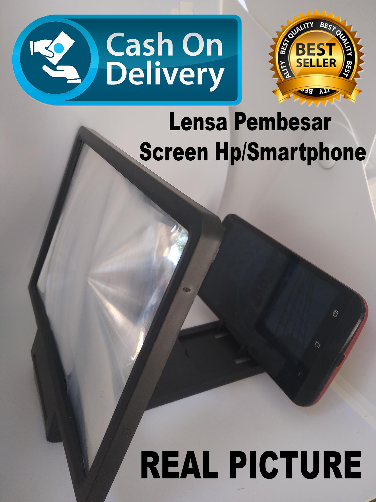 Kaca Pembesar Handphone HP/Lensa Pembesar Smartphone Kaca Pembesar 3D untuk Smartphone Enerlage Screen Mobile Phone Hp Android Handphone Enerlarged 3 Dimensi Reduce Eye Fatigue Desain Trendi Nonton Video Film Material Kaca Acrylic Gambar Jelas Tajam Ringa