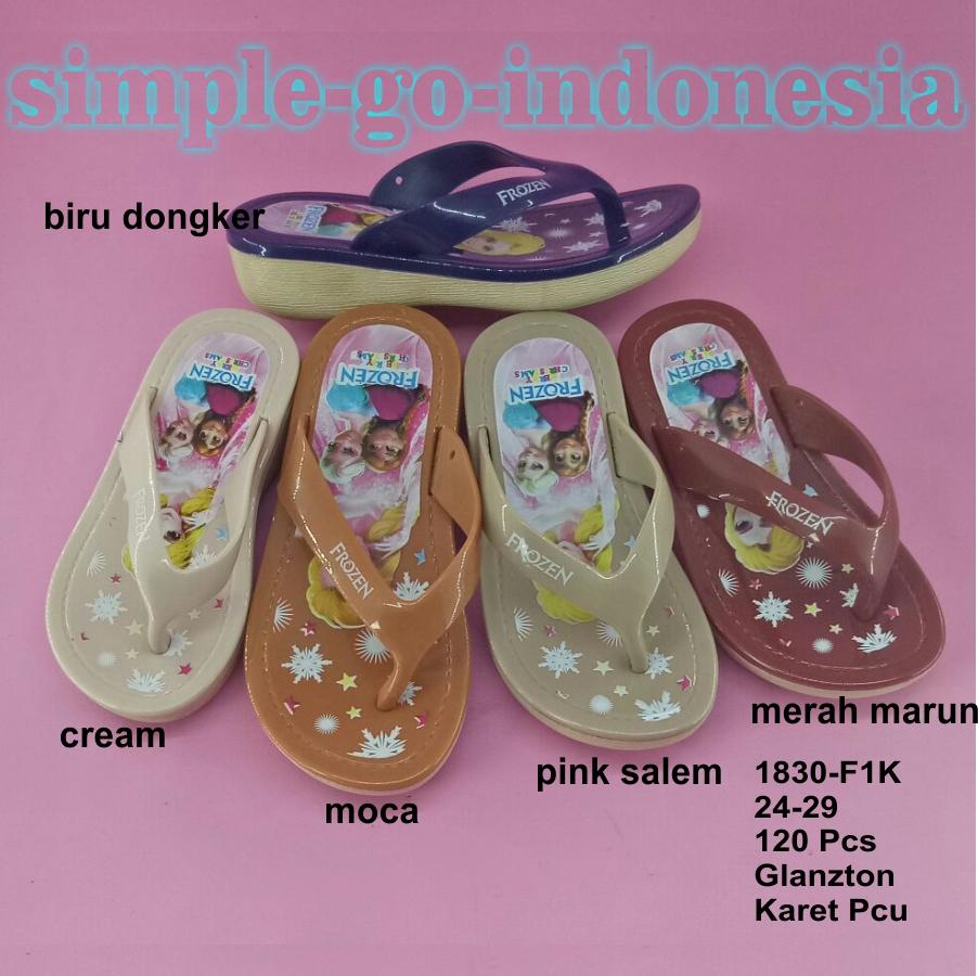 Sandal anak japit karet glanzton frozen 1830 -f1k 24-29