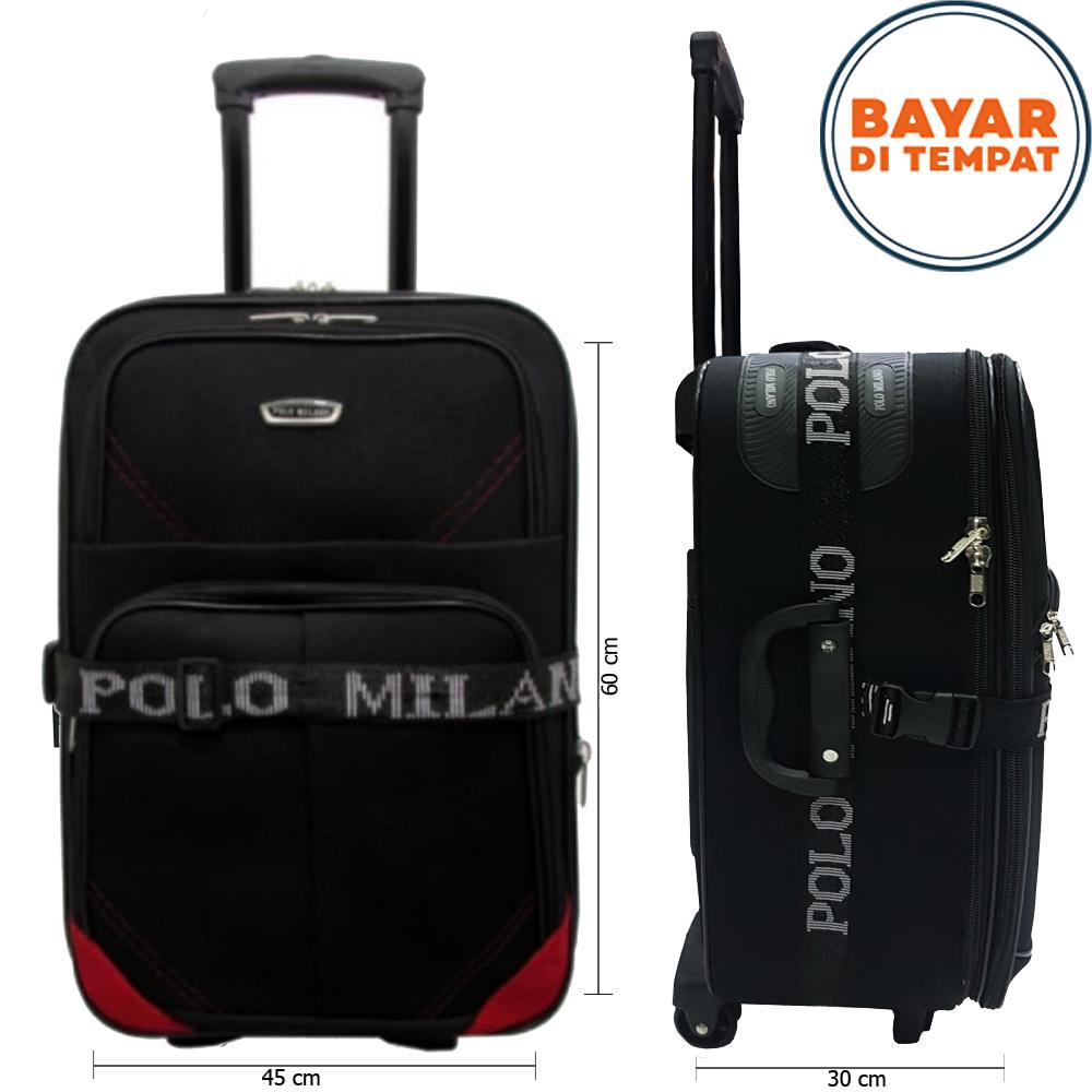 Koper Polo Milano Size 24 Inchi Koper Bahan Koper Murah 210-24 Expandable Import Original - Black Red