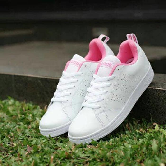 Promo Sepatu Kets Adidas Neo Advantage Women Full Putih White Color Premium Gratis Ongkir