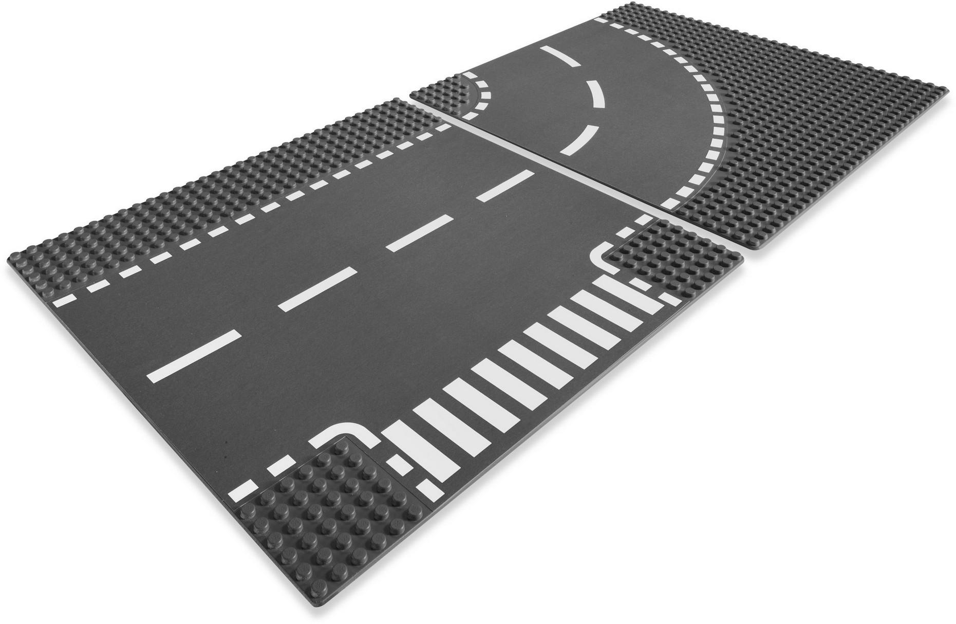 Detail Gambar LEGO City Plate 7281 T-Junction & Curved Road Plates Terbaru