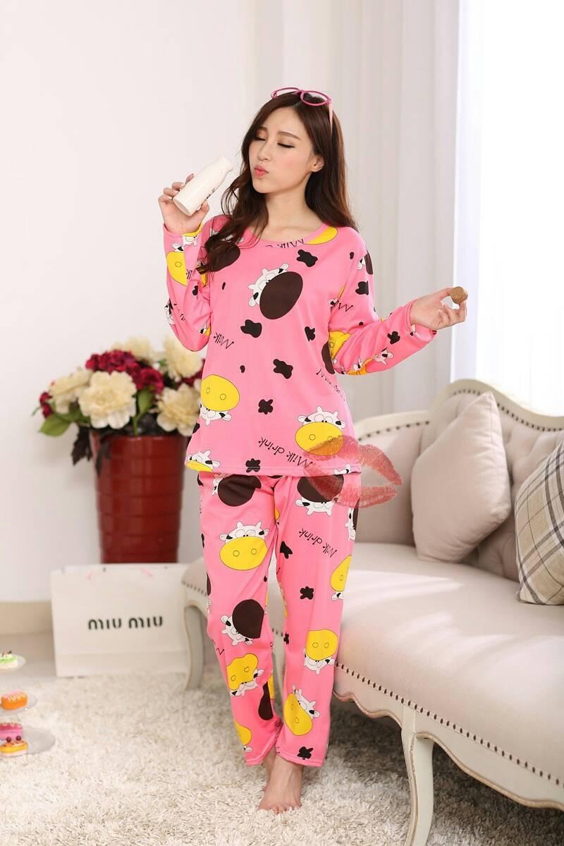 baju tidur piyama lengan panjang celana panjang ( multiwarna )
