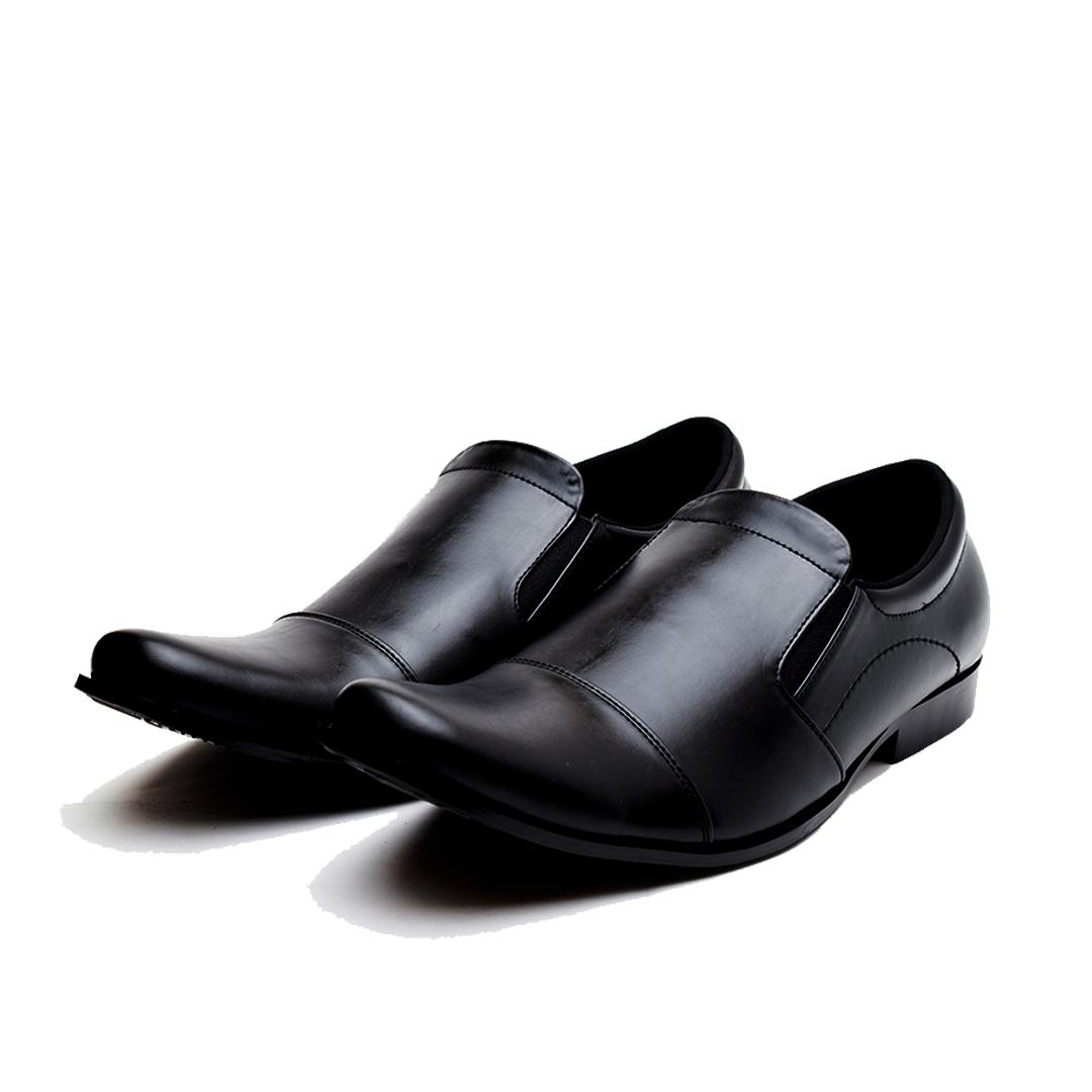 Promo Sepatu Pantofel Kerja Pria Kulit Big Size 44,45,46 utk formal dn pesta - Hitam, 44 Diskon