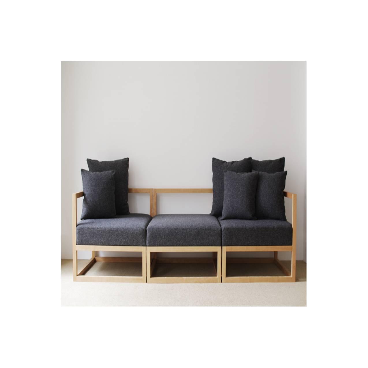 CUBIX SERIES - Kursi Tamu Sofa Modern Minimalis 3 seaters - XIONCO - Putih