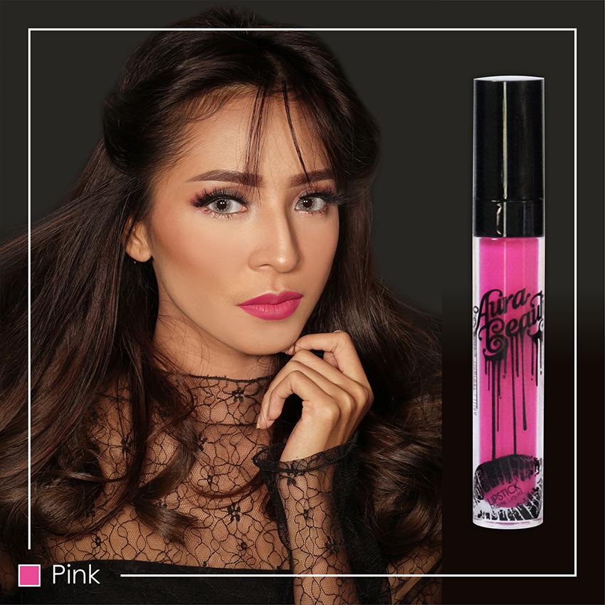 AURA BEAUTY Lipmatte Lipstik Cream Matte - Pink - BEST SELLER PROMO PALING MURAH 100% Original BPOM Lipmatte Murah Lipstik Matte Murah Lipcream