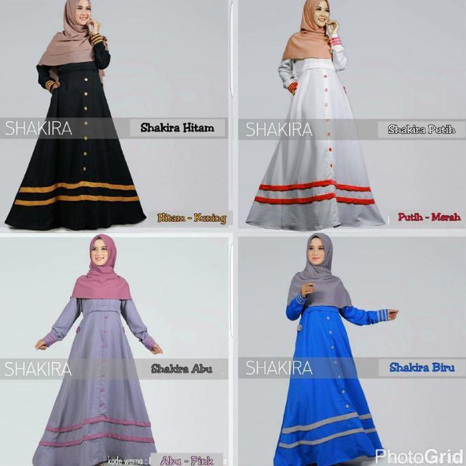 Syakira Dres / Gamis Katun Cantik / Longdress Muslimah / Baju Oesta Ghtsyh