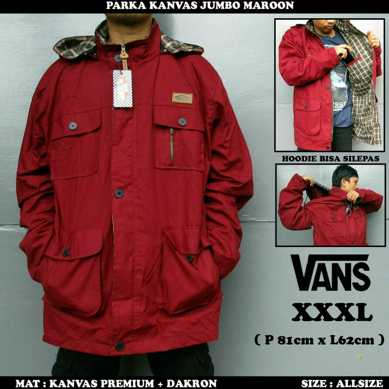 Jaket jumbo parka big size ukuran besar