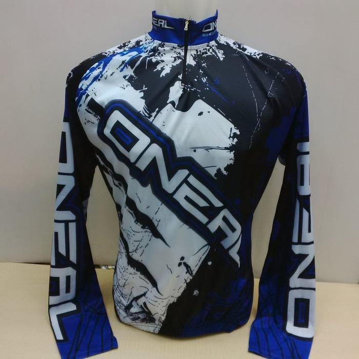 Baju Sepeda LS (tgn pjg) Oneal MX Biru - hH1PQf