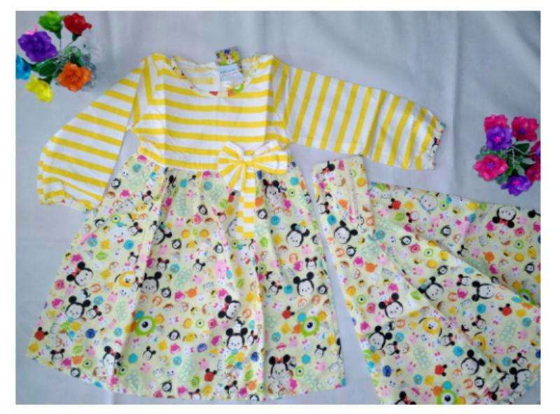 gamis anak Andara katun cvc Bandung baju muslim perempuan