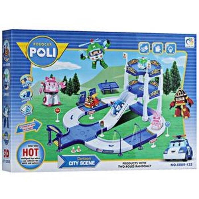 PALING DICARI Mainan ANAK Track Robocar Poli 6889-132 TERLARIS