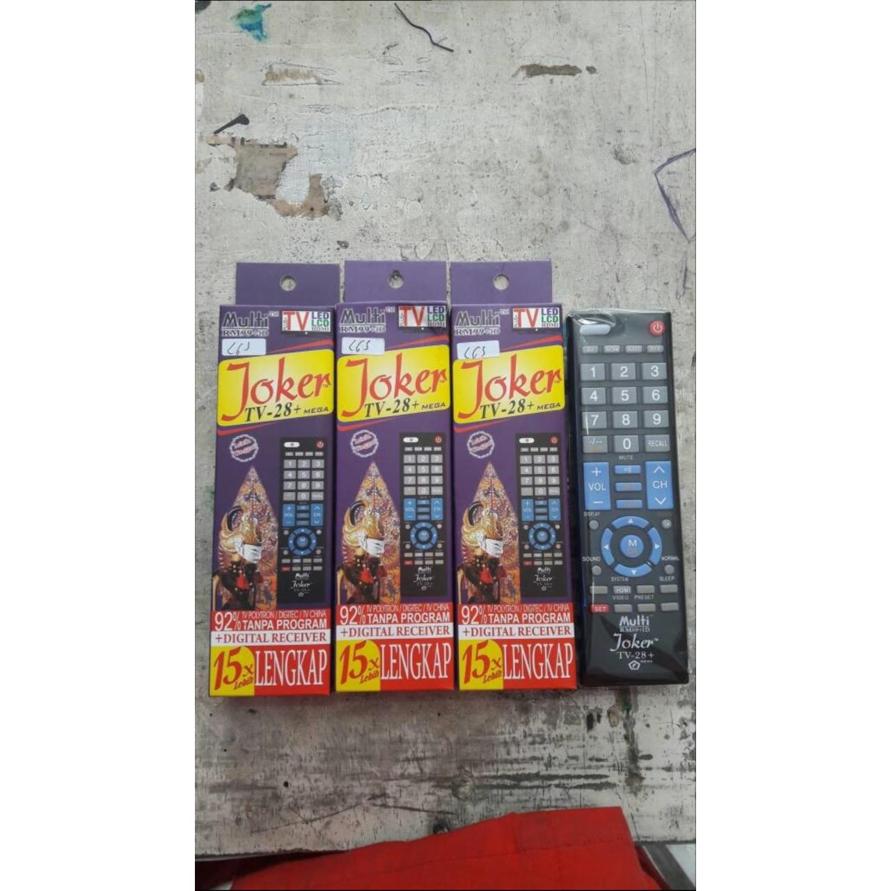 Joker remot SEMUA MEREK BONUS BATERAI REMOTEcontrol televisi remote original tv multi universal tabung lcd led serba guna EHS GRATIS ONGKOS KIRIM KEMANA AJA BONUS