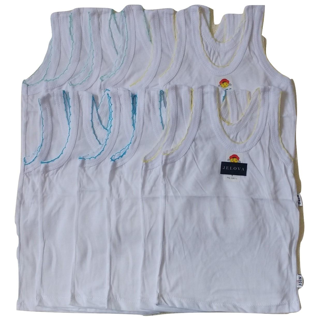 Jelova 12 pcs Baju Kutung Baby Bayi NICE Putih Polos 0-6 Months Mix colour