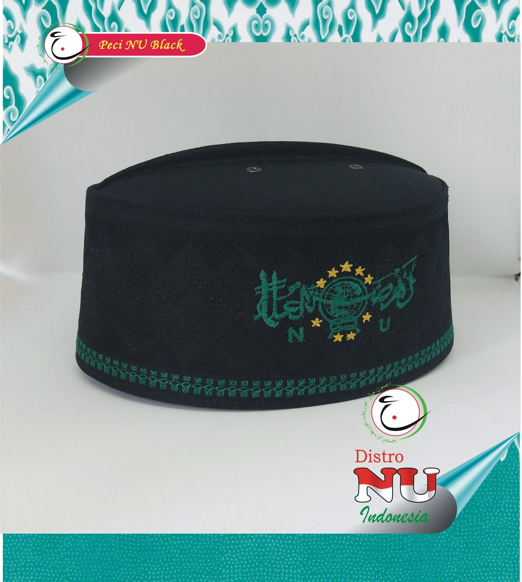 PECI NU BORDIR HITAM +GRATIS TASBIH KAYU B / atasan pria / songkok nasional /sajadah / distro nu / kaos distro / kerudung / gamis / boneka / kemeja / baju batik / batik nu / jasko / jas / blazer / sarung / celana / daster / sandal / sepatu / hena / kopyah