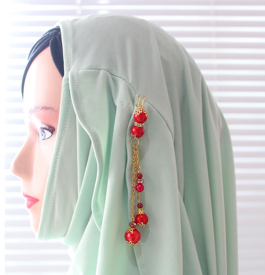 Nafiza - Bros Jurai/Dagu Hijab Kristal Aira Zahara Merah